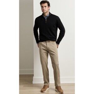 Peter Millar Men's Grain Tan Signature Sateen 5 Pocket Pants Size 34x28